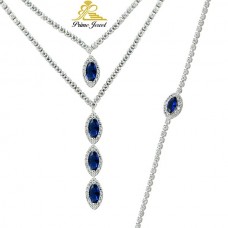 Gümüş zirkon taşlı set